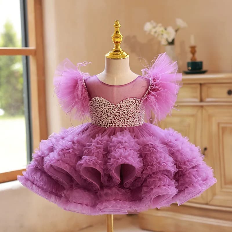 Purple Fluffy Dress from Gia's Party Rental