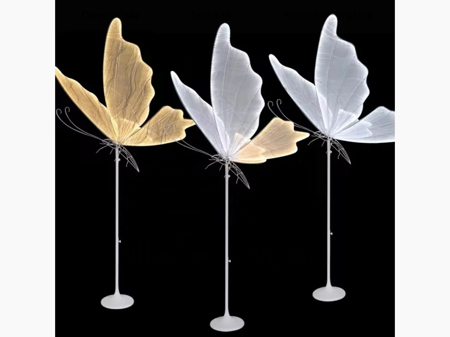 Decorative Butterfly Lamps from Gia's Party Rental