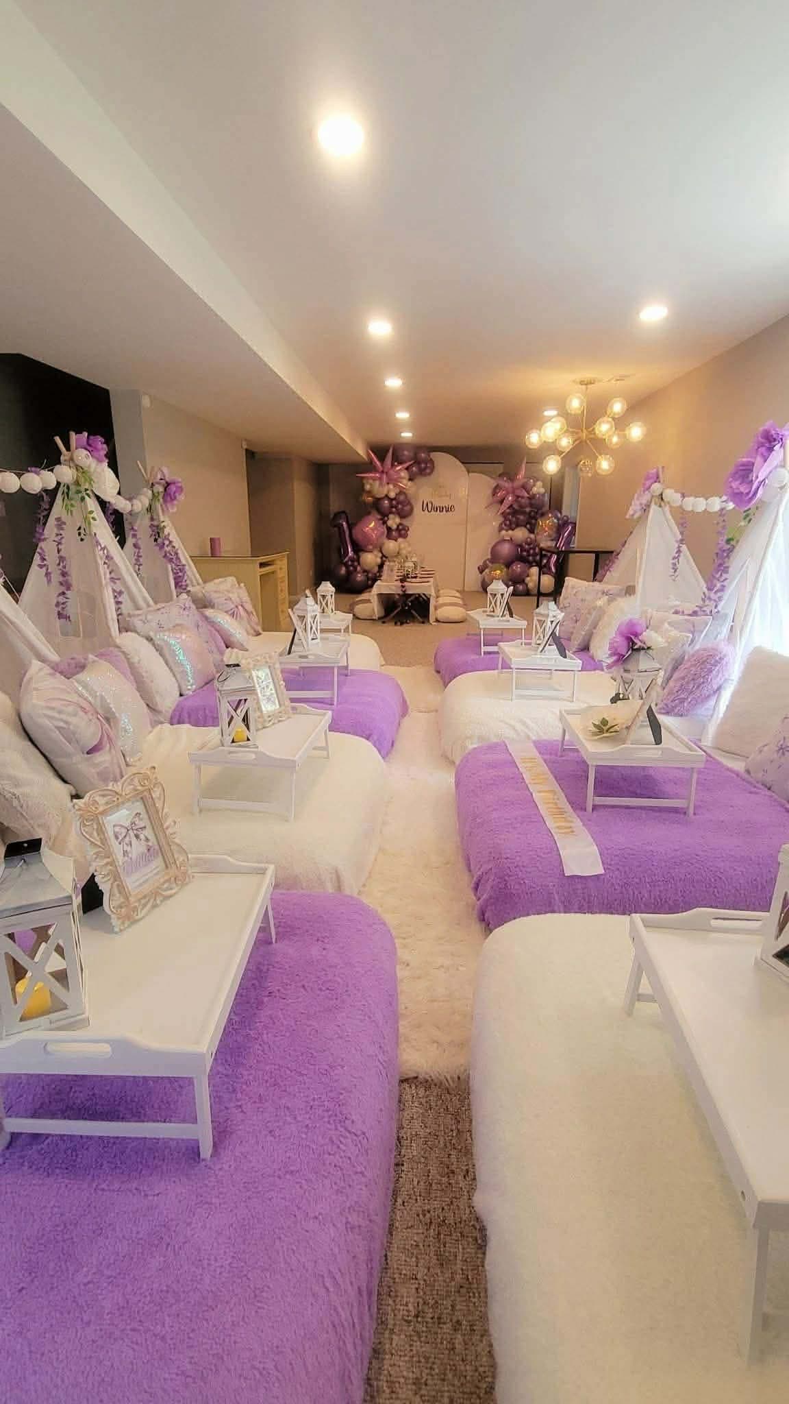 Birthday Sleepover Party Tent by Romi from Gia's Party Rental