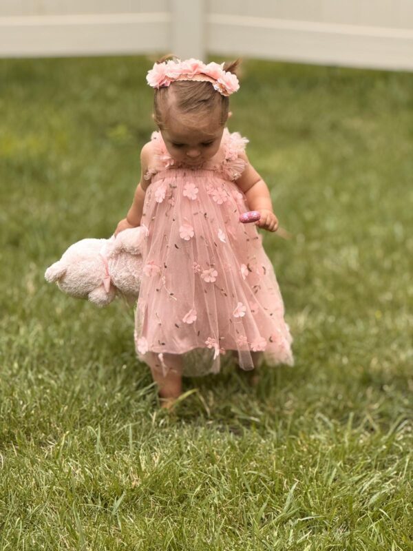 Baby/Toddler Tutu Little Princes Dress with Flower headband - Image 2