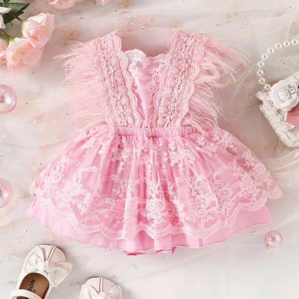 Baby Feather Jumpsuit Dress