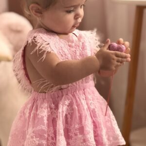 Baby Feather Jumpsuit Dress