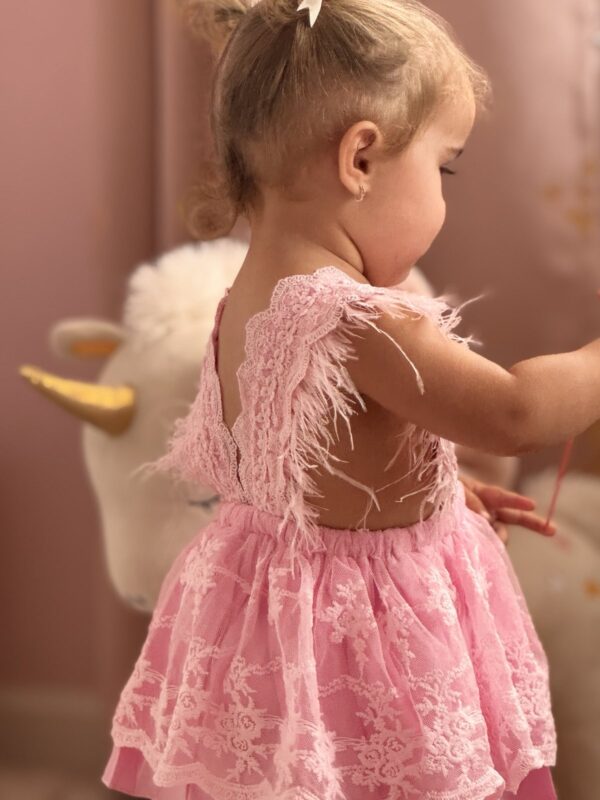 Baby Feather Jumpsuit Dress - Image 2